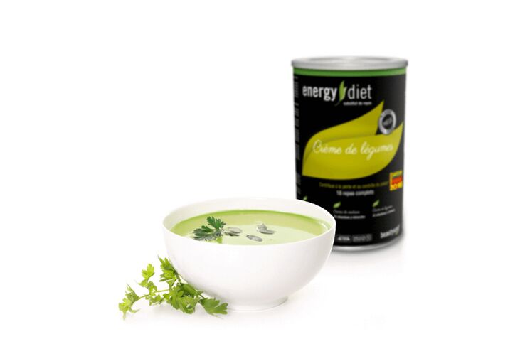 Sopa de vegetais com dietas energéticas