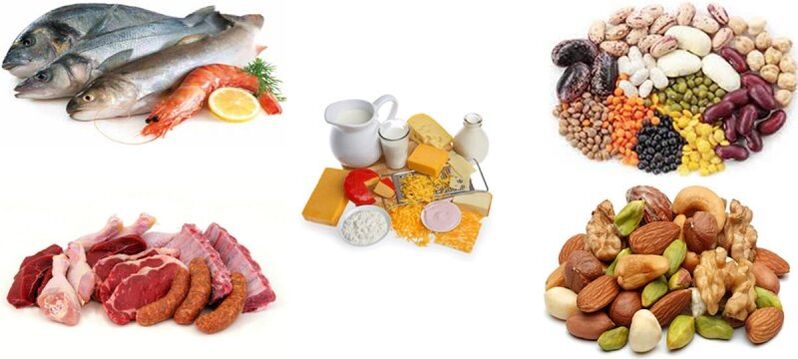 Produtos proteicos em uma dieta protéica