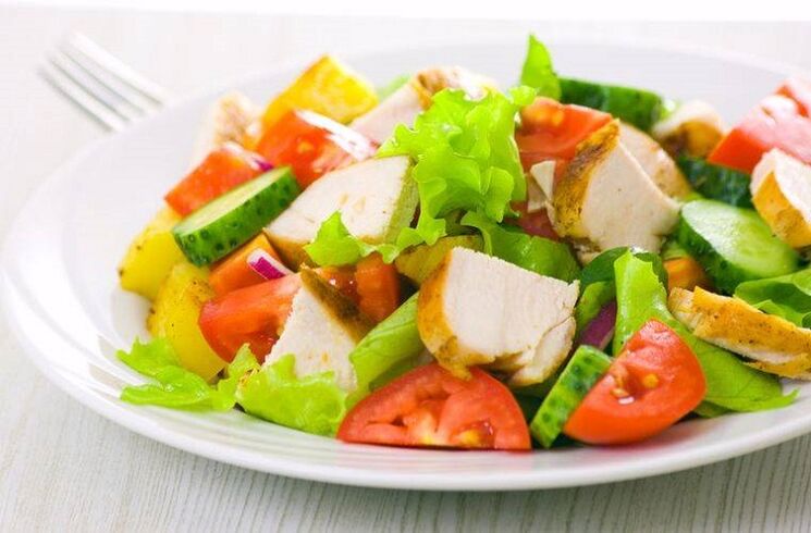 Salada de Legumes com Frango Emagrecimento